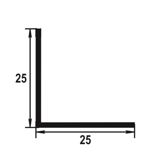 Угол отделочный ПВХ Lemal 25х25